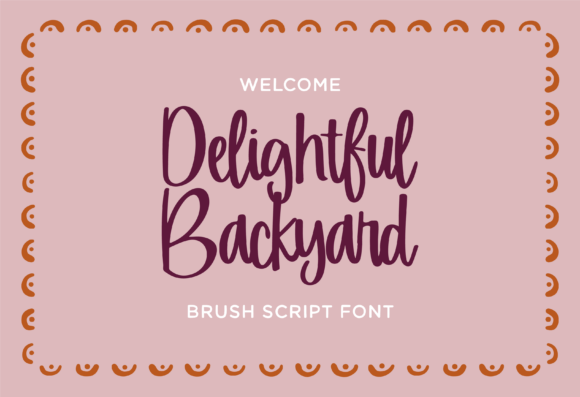 Delightful Backyard: A Whimsical Script Font for Handmade Brands