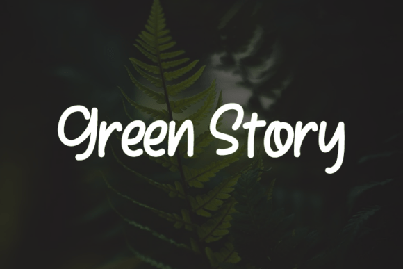Green Story: A Refined Script Font for Small Business Branding