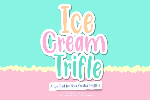 Ice Cream Trifle: A Handwritten Script Font for Editorial Warmth