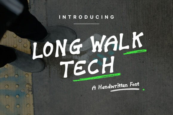Long Walk Tech: A Bold Handwritten Font for Real Business Impact