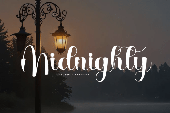 Midnighty: A Dramatic Script Font for Campaign Headlines