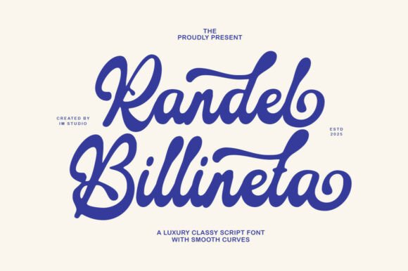 Randel Billineta: A Warm, Vintage Script Font for Handmade Brands