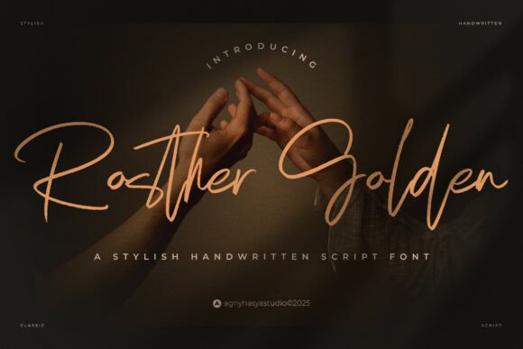 Rosther Golden: A Premium Script Font for Polished Branding