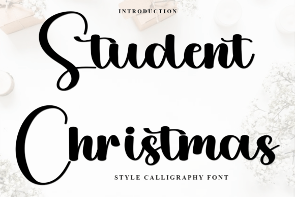 Student Christmas: A Festive Script Font for Joyful Editorial Moments
