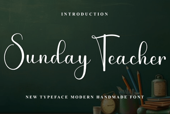 Sunday Teacher: A Festive Script Font That Elevates Small Business Branding